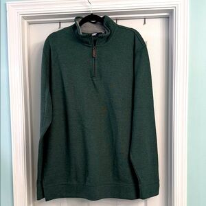 Lands' End Men's Forest Green Zip-Up Sweater